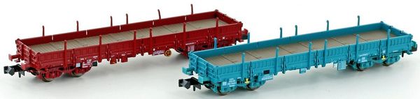 Kato HobbyTrain Lemke H23882 - 2 pcs. Set of low side wagons Remms B-Cargo